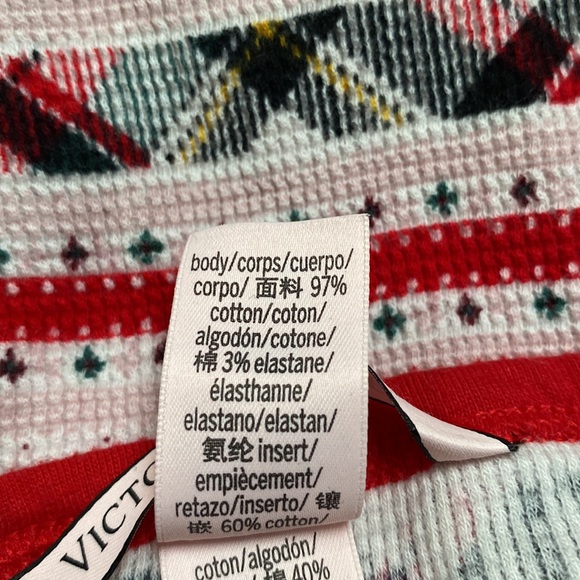 Victoria’s Secret Fireside Thermal Pajama Set 💗 Red & White - Picture 14 of 16